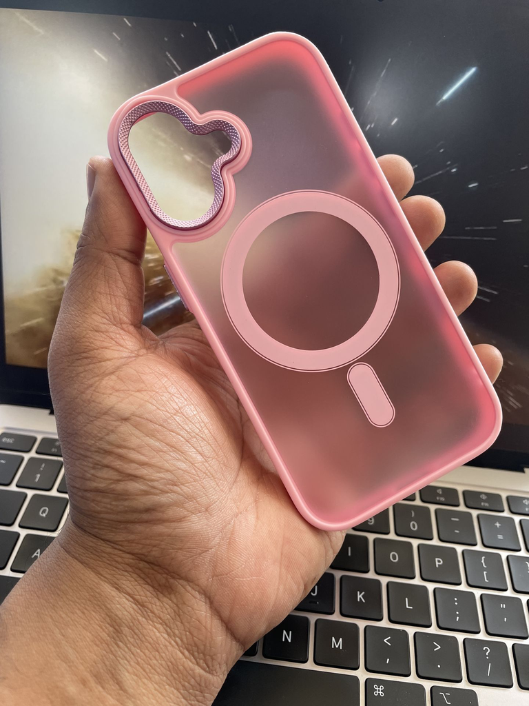 iPhone 16 smoked back case with camera protection and MagSafe charging