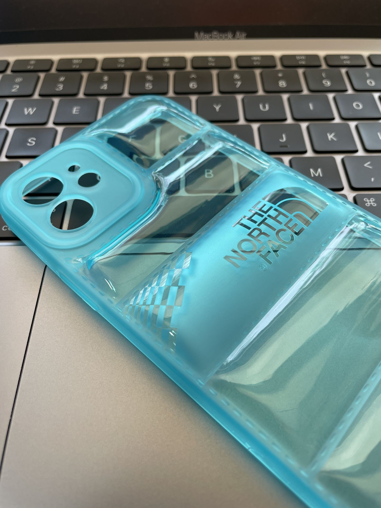 Back Cover Case for iPhone Soft Flexible TPU Shockproof Protective Luxury North Puffer Edition Case (Mint Color)