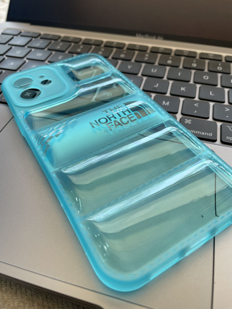 Back Cover Case for iPhone Soft Flexible TPU Shockproof Protective Luxury North Puffer Edition Case (Mint Color)