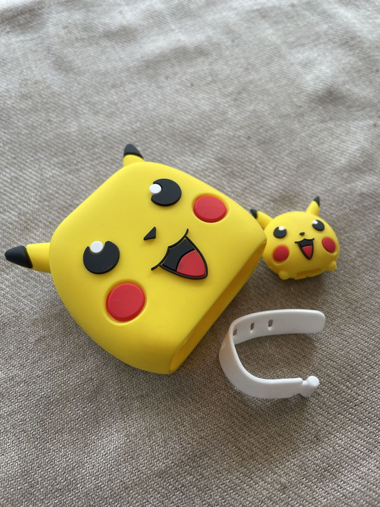 Protective Case Cover 4in1 Compatible with Apple 20W/18W iPhone USB-C Power Adapter Charger Protection Case with Wire Saver, 3D Cartoon Character Case 360 Degree Protection Cover(Pikachu)