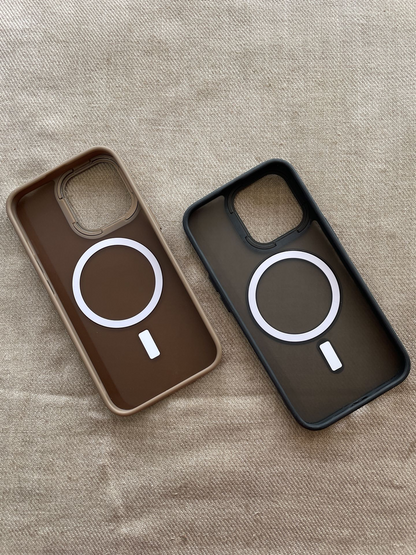 iPhone 16 designer smoked case with camera protection and MagSafe charging