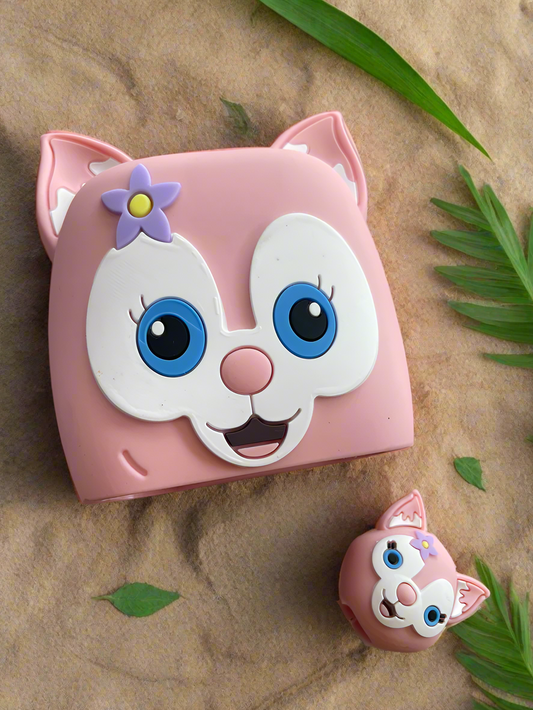 Protective Case Cover 4in1 Compatible with Apple 20W/18W iPhone USB-C Power Adapter Charger Protection Case with Wire Saver, 3D Cartoon Character Case 360 Degree Protection Cover(Cute Pink Deer)